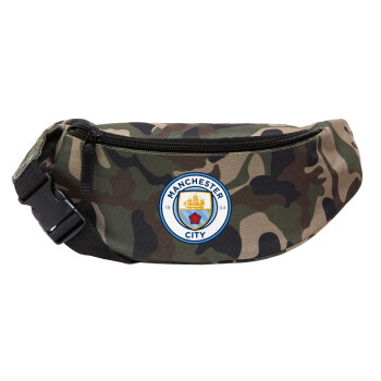 Manchester City FC , Unisex τσαντάκι μέσης (μπανάνα) χρώματος παραλλαγή Jungle με 2 τσέπες