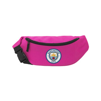 Manchester City FC , Unisex τσαντάκι μέσης (μπανάνα) χρώματος ΡΟΖ με 2 τσέπες