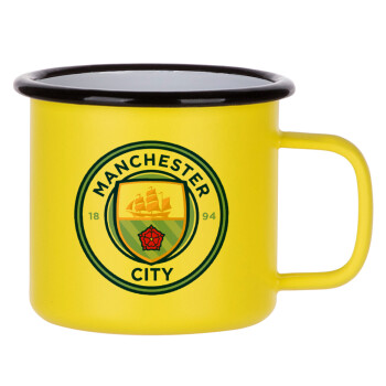 Manchester City FC , Metallic enamel MATT Yellow cup 360ml