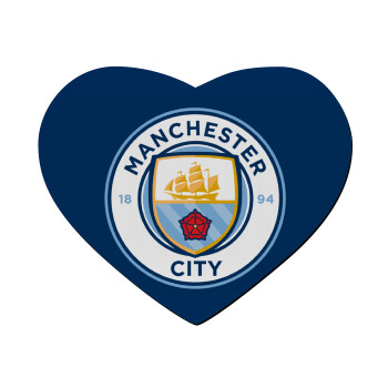 Manchester City FC , Mousepad heart 23x20cm