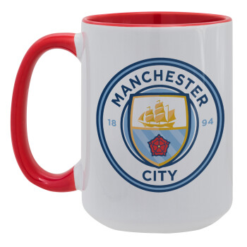 Manchester City FC , Κούπα Mega 15oz, κεραμική Κόκκινη, 450ml