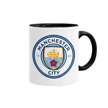 Manchester City FC , Mug colored black, ceramic, 330ml