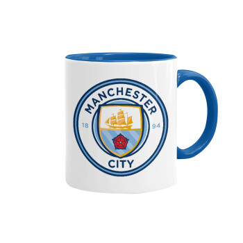 Manchester City FC , Κούπα χρωματιστή μπλε, κεραμική, 330ml