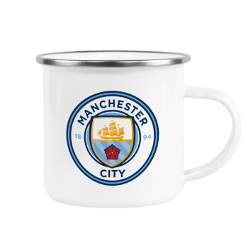 Manchester City FC , Metallic enamel cup white 360ml