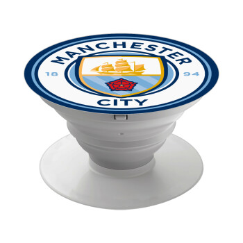 Manchester City FC , Phone Holders Stand  White Hand-held Mobile Phone Holder