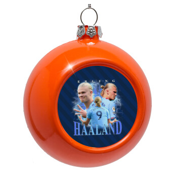 Erling Haaland, Orange Christmas tree ornament bauble 8cm