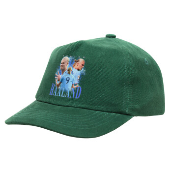 Erling Haaland, Children's Baseball Cap, 100% Cotton Drill, GREEN (COTTON, CHILDREN'S, ONE SIZE)