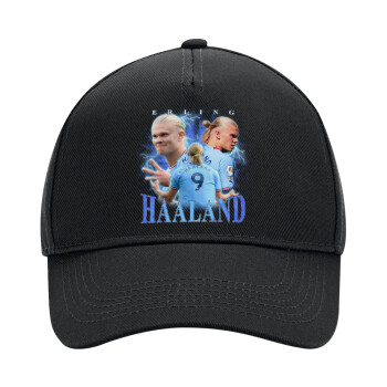 Erling Haaland, Adult Ultimate Hat BLACK, (100% COTTON DRILL, ADULT, UNISEX, ONE SIZE)