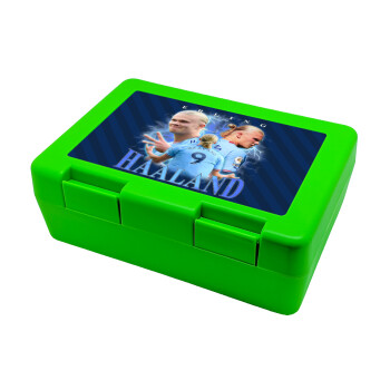 Erling Haaland, Children's cookie container GREEN 185x128x65mm (BPA free plastic)