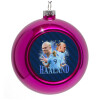 Purple Christmas tree ornament bauble 8cm