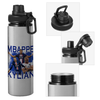 Kylian mbappe, Μεταλλικό παγούρι νερού με καπάκι ασφαλείας, αλουμινίου 850ml