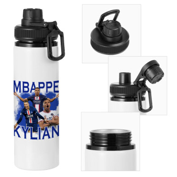 Kylian mbappe, Μεταλλικό παγούρι νερού με καπάκι ασφαλείας, αλουμινίου 850ml