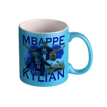 Kylian mbappe, Κούπα Σιέλ Glitter που γυαλίζει, κεραμική, 330ml