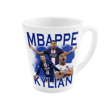 Kylian Mbappé, Κούπα κωνική Latte Λευκή, κεραμική, 300ml