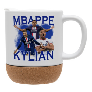 Kylian Mbappé, Ceramic coffee mug Cork (MAT), 330ml (1pcs)