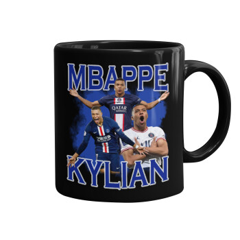 Kylian Mbappé, Mug black, ceramic, 330ml