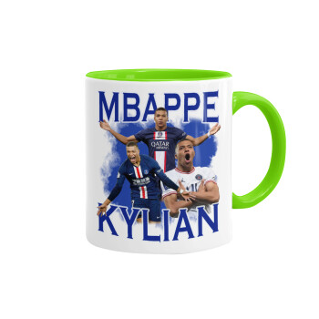 Kylian mbappe, Κούπα χρωματιστή βεραμάν, κεραμική, 330ml