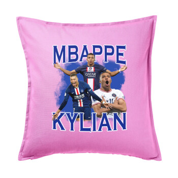 Kylian Mbappé, Sofa cushion Pink 50x50cm includes filling