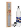 Easter candle, metallic white thermos bottle (500ml) & aromatic flat candle (30cm) (GRAY)