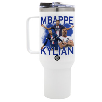 Kylian mbappe, Mega Tumbler με καπάκι, διπλού τοιχώματος (θερμό) 1,2L