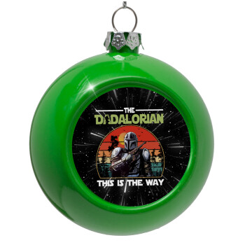 The Dadalorian, Green Christmas tree ornament bauble 8cm