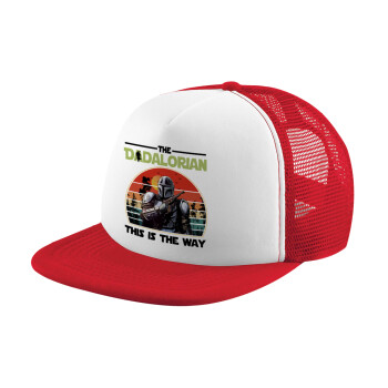 The Dadalorian, Καπέλο Ενηλίκων Soft Trucker με Δίχτυ Red/White (POLYESTER, ΕΝΗΛΙΚΩΝ, UNISEX, ONE SIZE)