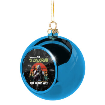 The Dadalorian, Blue Christmas tree ball ornament 8cm