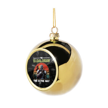 The Dadalorian, Golden Christmas tree ball ornament 8cm