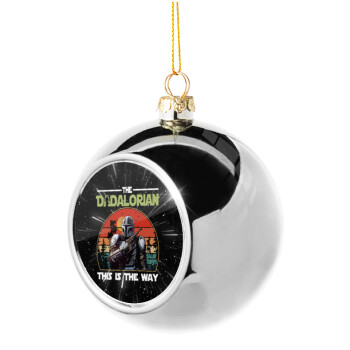 The Dadalorian, Silver 8cm Christmas tree ball ornament