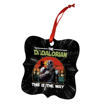 The Dadalorian, Christmas ornament polygon wooden 7.5cm