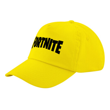 Fortnite landscape, Child's Baseball Cap, 100% Cotton Twill, Yellow (COTTON, CHILD, UNISEX, ONE SIZE)