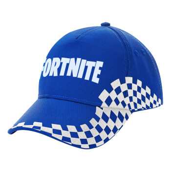 Fortnite landscape, Adult Ultimate BLUE RACING Cap, (100% COTTON DRILL, ADULT, UNISEX, ONE SIZE)