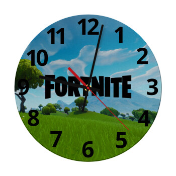 Fortnite landscape, Ρολόι τοίχου γυάλινο (30cm)