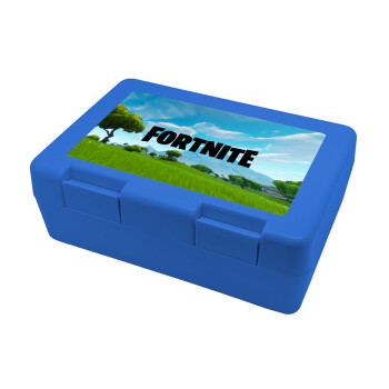 Fortnite landscape, Παιδικό δοχείο κολατσιού ΜΠΛΕ 185x128x65mm (BPA free πλαστικό)