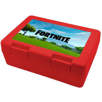 Fortnite landscape, Children's cookie container RED 185x128x65mm (BPA free plastic)