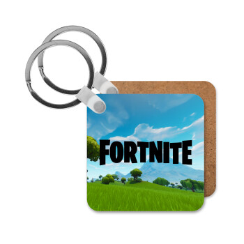 Fortnite landscape, Μπρελόκ Ξύλινο τετράγωνο MDF