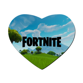 Fortnite landscape, Mousepad heart 23x20cm