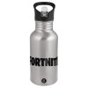 Metallic Silver with straw (500ml)