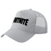 Adult Structured Trucker Hat, with Mesh, GRAY (100% COTTON, ADULT, UNISEX, ONE SIZE)