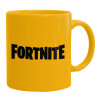 Ceramic coffee mug yellow, 330ml