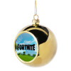 Golden Christmas tree ball ornament 8cm