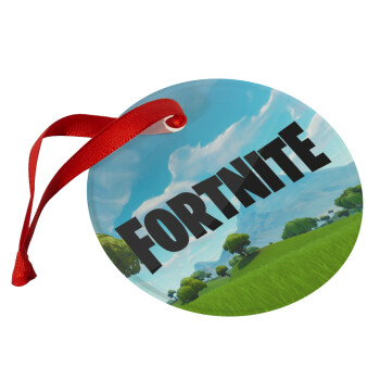 Fortnite landscape, Christmas ornament glass 9cm