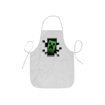 Minecraft creeper, Ποδιά Σεφ ολόσωμη κοντή  Παιδική (44x62cm)