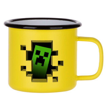 Minecraft creeper, Metallic enamel MATT Yellow cup 360ml