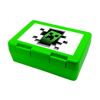 Minecraft creeper, Children's cookie container GREEN 185x128x65mm (BPA free plastic)