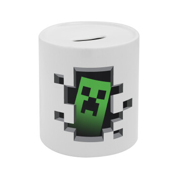 Minecraft creeper, Κουμπαράς πορσελάνης με τάπα