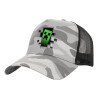 Adult Structured Trucker Hat, with Mesh, (Camouflage) Army Camo (100% COTTON, ADULT, UNISEX, ONE SIZE)