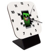 Quartz Wooden table clock with hands (10cm)