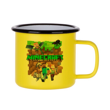 Minecraft characters, Metallic enamel MATT Yellow cup 360ml