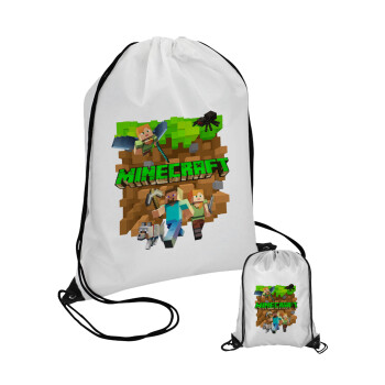 Minecraft characters, Τσάντα πουγκί με μαύρα κορδόνια (1 τεμάχιο)